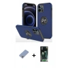 MARSİLYAN™- iPhone 12 Pro Kılıf Odak Form Prime - Şeffaf 360 Full Body Arka Koruyucu + Metal Kamera Lens Koruma Cam - KUYL