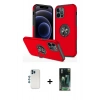 MARSİLYAN™- iPhone 12 Pro Kılıf Odak Form Prime - Şeffaf 360 Full Body Arka Koruyucu + Shine Kamera Lens - MI