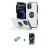 MARSİLYAN™- iPhone 12 Pro Kılıf Odak Form Prime - Şeffaf 360 Full Body Arka Koruyucu + Shine Kamera Lens Koruma Cam - MI
