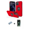 MARSİLYAN™- iPhone 12 Pro Kılıf Odak Form Prime - Şeffaf 360 Full Body Arka Koruyucu + Shine Kamera Lens Koruma Cam - MI