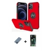 MARSİLYAN™- iPhone 12 Pro Kılıf Odak Form Prime - Şeffaf 360 Full Body Arka Koruyucu + Metal Kamera Lens Koruma Cam - MI