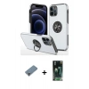 MARSİLYAN™- iPhone 12 Pro Kılıf Odak Form Prime - Şeffaf 360 Full Body Arka Koruyucu + Metal Kamera Lens Koruma Cam - MR