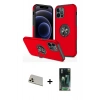 MARSİLYAN™- iPhone 12 Pro Kılıf Odak Form Prime - Şeffaf 360 Full Body Arka Koruyucu + Rainbow Kamera Lens Koruma Cam - GD