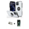 MARSİLYAN™- iPhone 12 Pro Kılıf Odak Form Prime - Şeffaf 360 Full Body Arka Koruyucu + Rainbow Kamera Lens Koruma Cam - GD