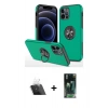 MARSİLYAN™- iPhone 12 Pro Kılıf Odak Form Prime - Şeffaf 360 Full Body Arka Koruyucu + Kamera Lens Koruma Cam - SF