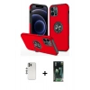 MARSİLYAN™- iPhone 12 Pro Kılıf Odak Form Prime - Şeffaf 360 Full Body Arka Koruyucu + Shine Kamera Lens - GS
