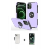 MARSİLYAN™- iPhone 12 Pro Kılıf Odak Form Prime - Şeffaf 360 Full Body Arka Koruyucu + Shine Kamera Lens - GS