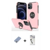 MARSİLYAN™- iPhone 12 Pro Kılıf Odak Form Prime - Şeffaf Uv Polymer Nano Ekran Koruyucu + Metal Kamera Lens Koruma Cam - KUYL