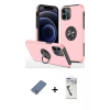 MARSİLYAN™- iPhone 12 Pro Kılıf Odak Form Prime - Şeffaf Uv Polymer Nano Ekran Koruyucu + Metal Kamera Lens Koruma Cam - AKYL