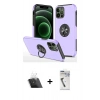 MARSİLYAN™- iPhone 12 Pro Kılıf Odak Form Prime - Şeffaf Uv Polymer Nano Ekran Koruyucu + Kamera Lens Koruma Cam - SF