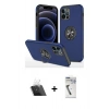 MARSİLYAN™- iPhone 12 Pro Kılıf Odak Form Prime - Şeffaf Uv Polymer Nano Ekran Koruyucu + Kamera Lens Koruma Cam - SF