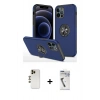 MARSİLYAN™- iPhone 12 Pro Kılıf Odak Form Prime - Şeffaf Uv Polymer Nano Ekran Koruyucu + Shine Kamera Lens - GD