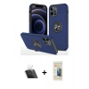 MARSİLYAN™- iPhone 12 Pro Kılıf Odak Form Prime - Siyah 6D Mat Seramik Hayalet Nano Ekran Koruyucu + Kamera Lens Koruma Cam - SF