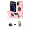 MARSİLYAN™- iPhone 12 Pro Kılıf Odak Form Prime - Siyah 6D Mat Seramik Hayalet Nano Ekran Koruyucu + Kamera Lens Koruma Cam - SF