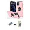 MARSİLYAN™- iPhone 12 Pro Kılıf Odak Form Prime - Siyah 6D Mat Seramik Hayalet Nano Ekran Koruyucu + Metal Kamera Lens Koruma Cam - KI