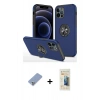 MARSİLYAN™- iPhone 12 Pro Kılıf Odak Form Prime - Siyah 6D Mat Seramik Hayalet Nano Ekran Koruyucu + Metal Kamera Lens Koruma Cam - KUYL