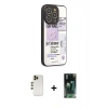 MARSİLYAN™- iPhone 12 Pro Kılıf Odak Klasik Serisi - Şeffaf 360 Full Body Arka Koruyucu + Shine Kamera Lens - GD
