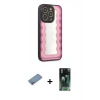 MARSİLYAN™- iPhone 12 Pro Kılıf Odak Klasik Serisi - Şeffaf 360 Full Body Arka Koruyucu + Shine Kamera Lens Koruma Cam - GS