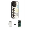 MARSİLYAN™- iPhone 12 Pro Kılıf Odak Klasik Serisi - Şeffaf 360 Full Body Arka Koruyucu + Shine Kamera Lens - GS