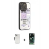MARSİLYAN™- iPhone 12 Pro Kılıf Odak Klasik Serisi - Şeffaf 360 Full Body Arka Koruyucu + Shine Kamera Lens - GS