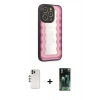 MARSİLYAN™- iPhone 12 Pro Kılıf Odak Klasik Serisi - Şeffaf 360 Full Body Arka Koruyucu + Shine Kamera Lens - GS
