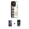 MARSİLYAN™- iPhone 12 Pro Kılıf Odak Klasik Serisi - Şeffaf 360 Full Body Arka Koruyucu + Neon Fosforlu Kamera Lens - MI