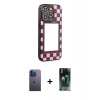 MARSİLYAN™- iPhone 12 Pro Kılıf Odak Klasik Serisi - Şeffaf 360 Full Body Arka Koruyucu + Neon Fosforlu Kamera Lens - MI