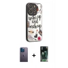 MARSİLYAN™- iPhone 12 Pro Kılıf Odak Klasik Serisi - Şeffaf 360 Full Body Arka Koruyucu + Neon Fosforlu Kamera Lens - MI