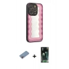 MARSİLYAN™- iPhone 12 Pro Kılıf Odak Klasik Serisi - Şeffaf 360 Full Body Arka Koruyucu + Shine Kamera Lens Koruma Cam - PE