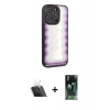 MARSİLYAN™- iPhone 12 Pro Kılıf Odak Klasik Serisi - Şeffaf 360 Full Body Arka Koruyucu + Şeffaf Kamera Lens Koruma Cam