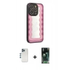 MARSİLYAN™- iPhone 12 Pro Kılıf Odak Klasik Serisi - Şeffaf 360 Full Body Arka Koruyucu + Shine Kamera Lens - MI