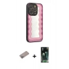 MARSİLYAN™- iPhone 12 Pro Kılıf Odak Klasik Serisi - Şeffaf 360 Full Body Arka Koruyucu + Shine Kamera Lens Koruma Cam - SABE