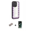 MARSİLYAN™- iPhone 12 Pro Kılıf Odak Klasik Serisi - Şeffaf 360 Full Body Arka Koruyucu + Shine Kamera Lens Koruma Cam - SABE