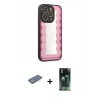 MARSİLYAN™- iPhone 12 Pro Kılıf Odak Klasik Serisi - Şeffaf 360 Full Body Arka Koruyucu + Renkli Kamera Lens Koruma Cam - YL