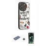 MARSİLYAN™- iPhone 12 Pro Kılıf Odak Klasik Serisi - Şeffaf 360 Full Body Arka Koruyucu + Renkli Kamera Lens Koruma Cam - YL