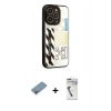 MARSİLYAN™- iPhone 12 Pro Kılıf Odak Klasik Serisi - Şeffaf Uv Polymer Nano Ekran Koruyucu + Shine Kamera Lens Koruma Cam - GI