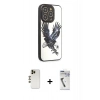 MARSİLYAN™- iPhone 12 Pro Kılıf Odak Klasik Serisi - Şeffaf Uv Polymer Nano Ekran Koruyucu + Shine Kamera Lens - GD
