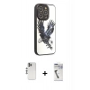 MARSİLYAN™- iPhone 12 Pro Kılıf Odak Klasik Serisi - Şeffaf Uv Polymer Nano Ekran Koruyucu + Shine Kamera Lens - GS