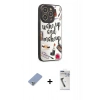 MARSİLYAN™- iPhone 12 Pro Kılıf Odak Klasik Serisi - Şeffaf Uv Polymer Nano Ekran Koruyucu + Metal Kamera Lens Koruma Cam - KUYL