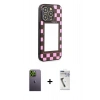 MARSİLYAN™- iPhone 12 Pro Kılıf Odak Klasik Serisi - Şeffaf Uv Polymer Nano Ekran Koruyucu + Neon Fosforlu Kamera Lens - YL
