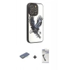 MARSİLYAN™- iPhone 12 Pro Kılıf Odak Klasik Serisi - Şeffaf Uv Polymer Nano Ekran Koruyucu + Renkli Kamera Lens Koruma Cam - YL