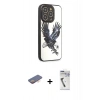 MARSİLYAN™- iPhone 12 Pro Kılıf Odak Klasik Serisi - Şeffaf Uv Polymer Nano Ekran Koruyucu + Renkli Kamera Lens Koruma Cam - TU