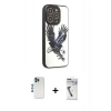 MARSİLYAN™- iPhone 12 Pro Kılıf Odak Klasik Serisi - Şeffaf Uv Polymer Nano Ekran Koruyucu + Shine Kamera Lens - MI