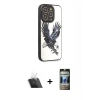MARSİLYAN™- iPhone 12 Pro Kılıf Odak Klasik Serisi - Siyah 34D Hayalet Izgaralı Cam + Kamera Lens Koruma Cam - SF