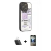 MARSİLYAN™- iPhone 12 Pro Kılıf Odak Klasik Serisi - Siyah 34D Hayalet Izgaralı Cam + Kamera Lens Koruma Cam - SF