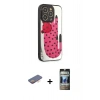 MARSİLYAN™- iPhone 12 Pro Kılıf Odak Klasik Serisi - Siyah 34D Hayalet Izgaralı Cam + Renkli Kamera Lens Koruma Cam - TU