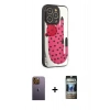 MARSİLYAN™- iPhone 12 Pro Kılıf Odak Klasik Serisi - Siyah 34D Hayalet Izgaralı Cam + Neon Fosforlu Kamera Lens - SI