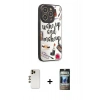 MARSİLYAN™- iPhone 12 Pro Kılıf Odak Klasik Serisi - Siyah 34D Hayalet Izgaralı Cam + Shine Kamera Lens - GD