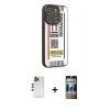 MARSİLYAN™- iPhone 12 Pro Kılıf Odak Klasik Serisi - Siyah 34D Hayalet Izgaralı Cam + Shine Kamera Lens - GD