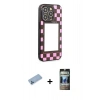 MARSİLYAN™- iPhone 12 Pro Kılıf Odak Klasik Serisi - Siyah 34D Hayalet Izgaralı Cam + Shine Kamera Lens Koruma Cam - MI